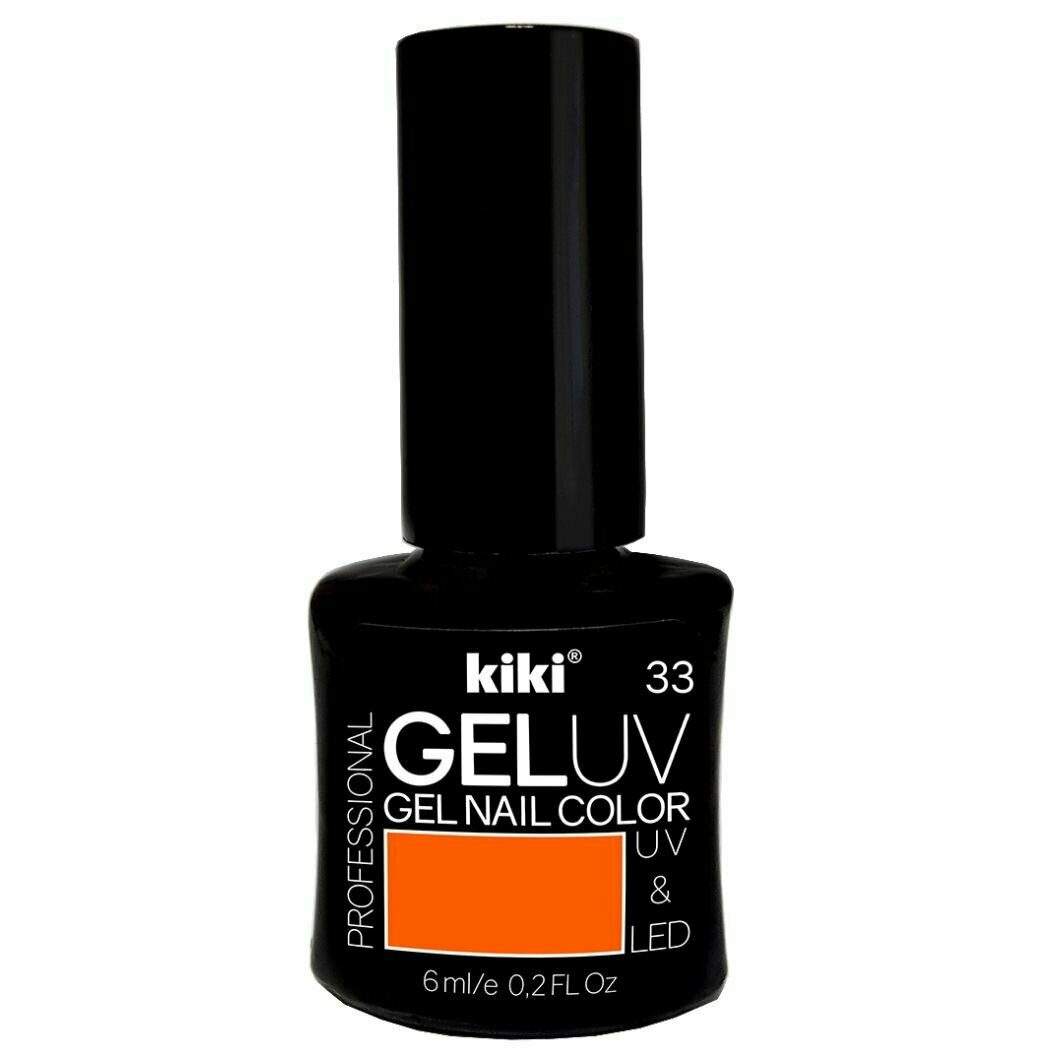 Kiki Гель-лак для ногтей, тон 33 ярко-оранжевый, 6мл