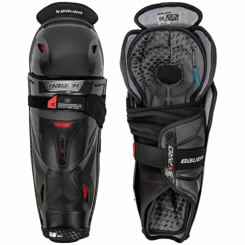 перчатки хоккейные bauer s22 vapor 3x sr 15 сине красно белые Щитки Хоккейные Bauer Vapor 3X Pro Sr (15)