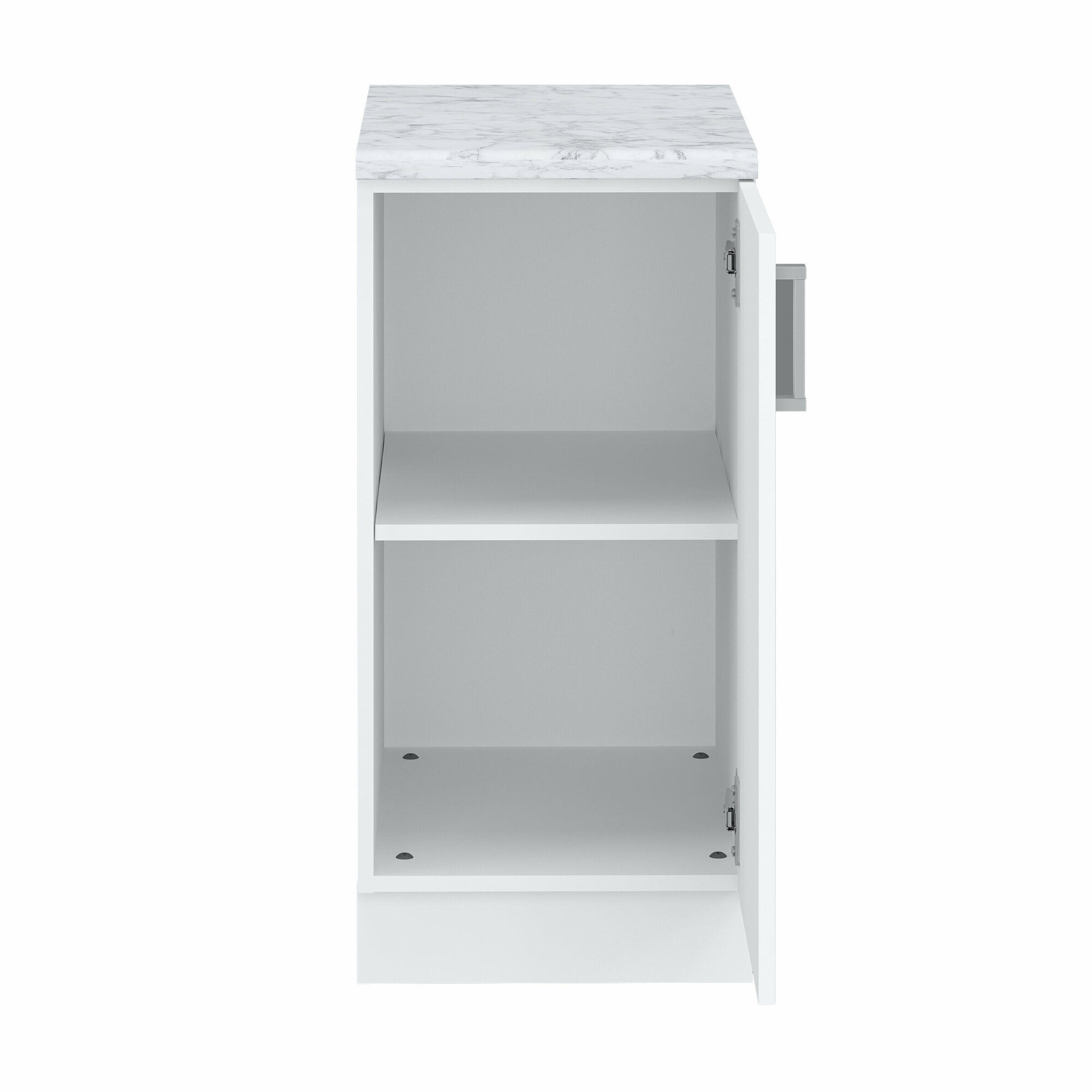 Кухонный модуль №14 со столешницей шкаф нижний напольный ЛДСП 40х60х84.5см белый мрамор - фотография № 5