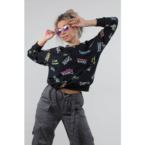 фото Толстовка натали, размер 44, черный