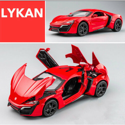 Машинка коллекционная металлическая LYKAN Hypersport с имитацией дыма, со звуком и светом красная машинка коллекционная металлическая lykan hypersport с имитацией дыма со звуком и светом зеленая