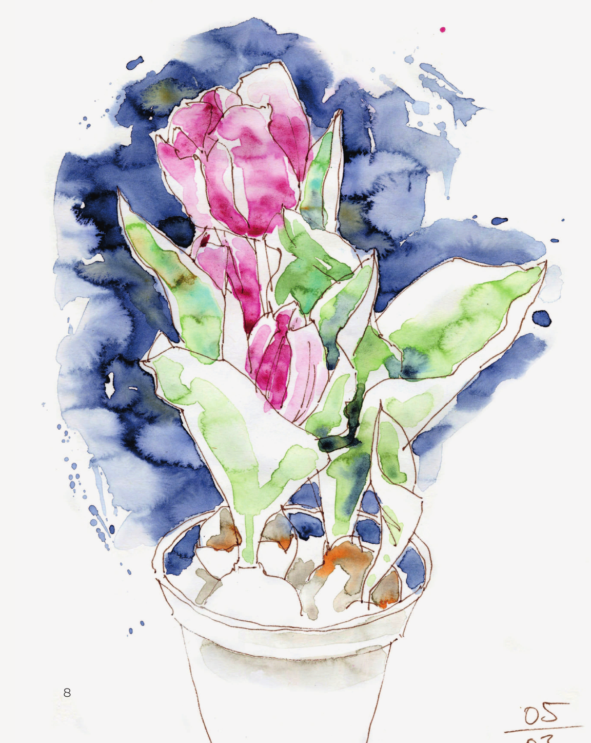 Цветочный скетчинг. Как создавать быстрые зарисовки цветов и растений - фото №10