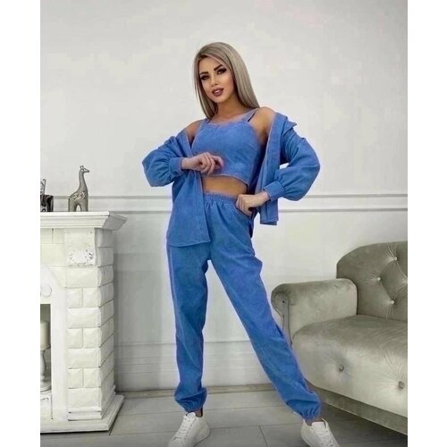 Костюм, размер 42, розовый, бирюзовый