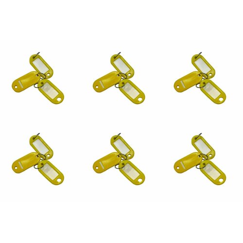Бирка для ключей, 10 шт., желтый бирка для ключей noname желтый