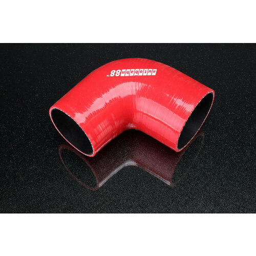Патрубок силиконовый 70-76 мм, 90 градусов, красный ASHU04-90-70>76 RD - AUTOBAHN88