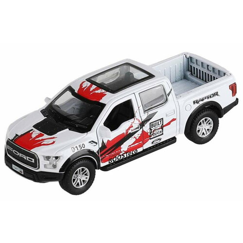 Машина металл FORD F150 RAPTOR спорт 12 см, двери, багажник машина металл ford f150 raptor спорт 12 см белый f150rap 12srt wh