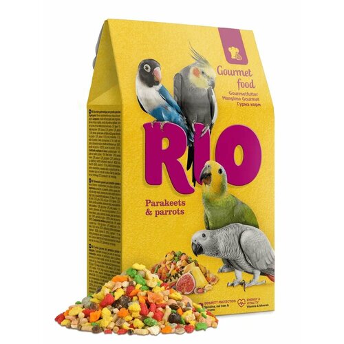Корм для средних и крупных попугаев Rio Gourmet Злаковое ассорти