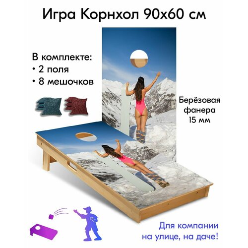 Игра Корнхол 90x60 см 2 поля 8 мешочков Арт.8