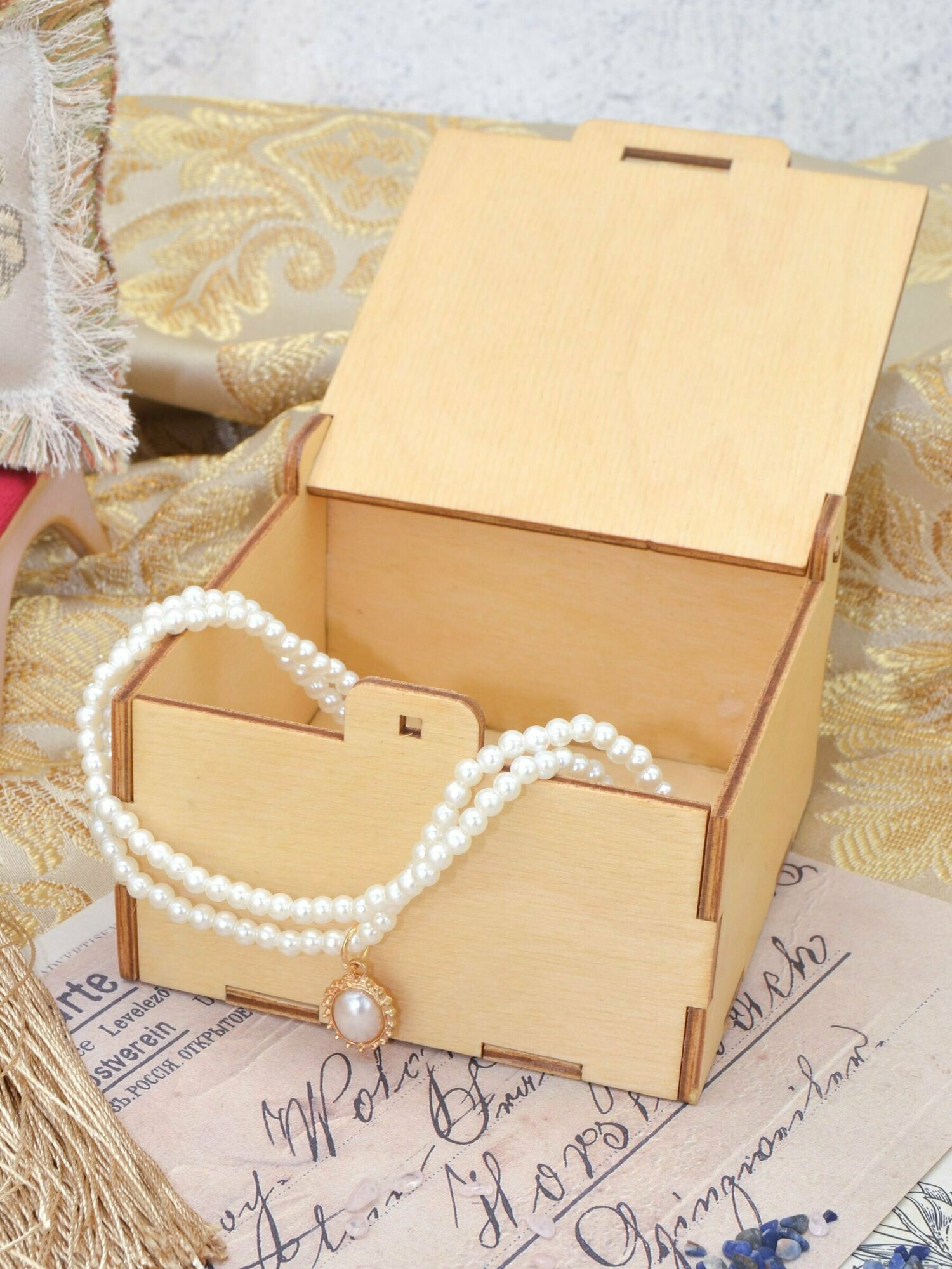 фото Коробка подарочная, контейнер для хранения, деревянная коробка