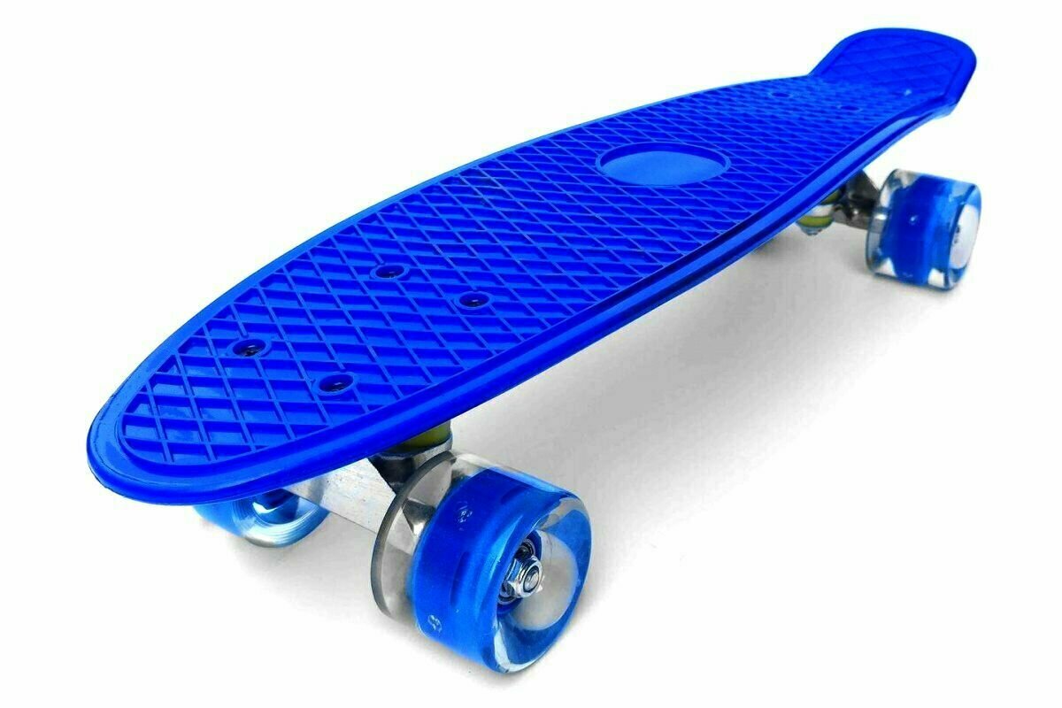 Пенниборд Penny board скейтборд детский 55x15 см, высокопрочный пластик, колеса светящиеся