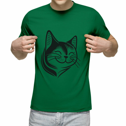 Футболка Us Basic, размер XL, зеленый мужская футболка довольный кот l темно синий