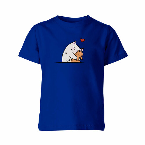 Футболка Us Basic, размер 8, синий детская футболка кот этапы приземления кисуни котик 128 синий
