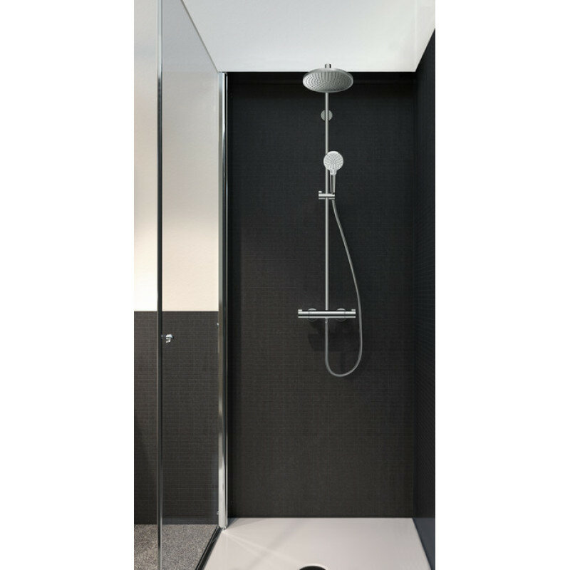 Crometta S 240 1jet Showerpipe 27267000 Душевая система (1/2", термостат, 16 л/мин) Hansgrohe - фото №19