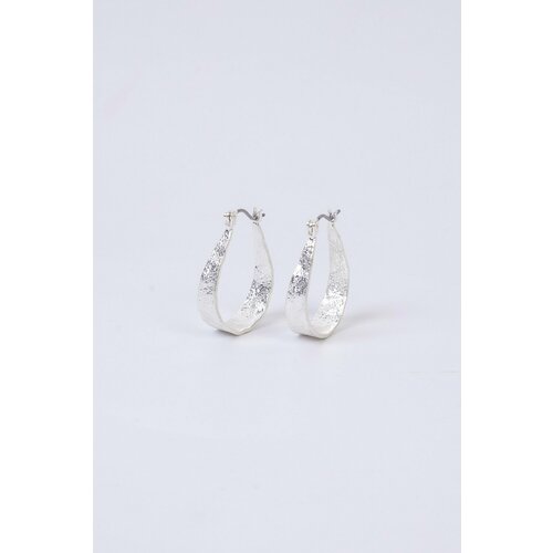 Серьги двусторонние FETISH, размер 40 мм, серебристый