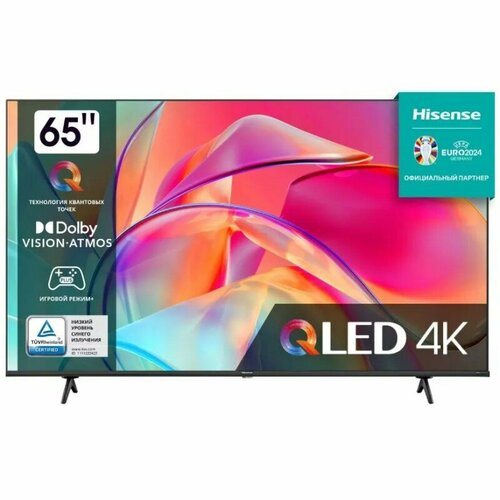 65 Телевизор 4K UHD Hisense QLED 65E7KQ Black 63990₽