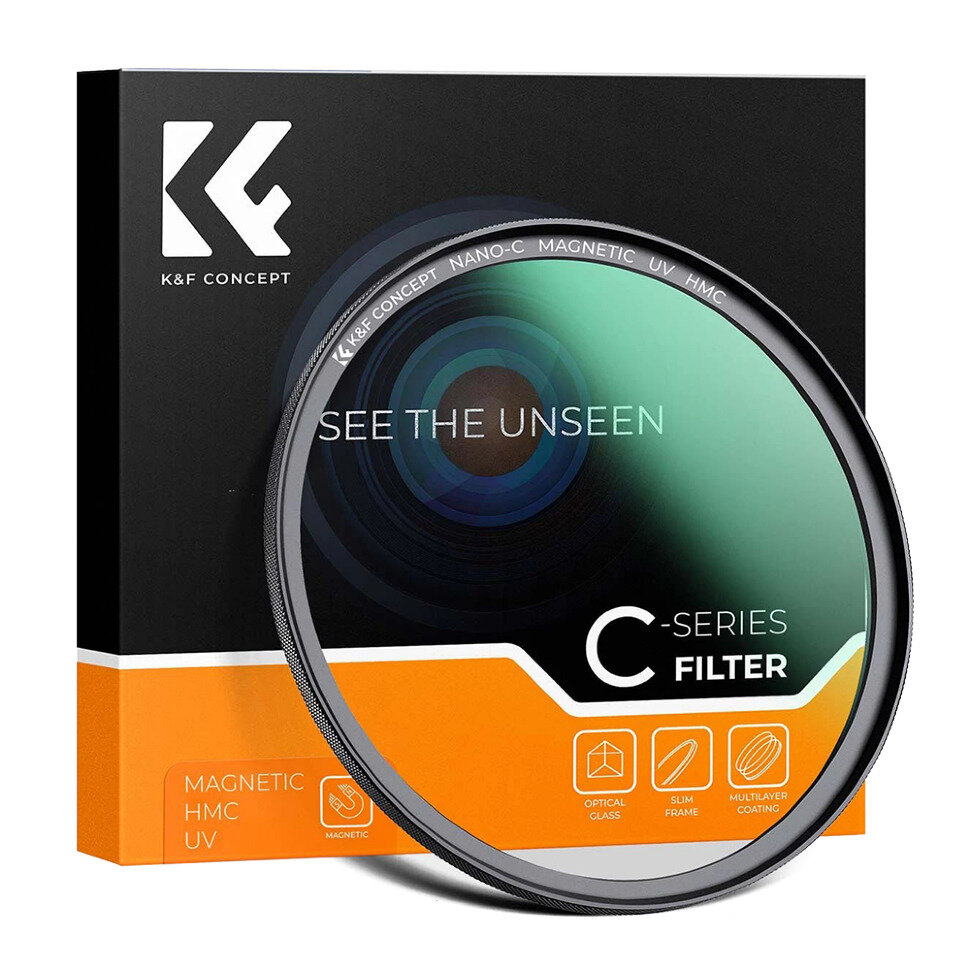 Светофильтр K&F Concept Nano-C Magnetic HMC UV 62мм