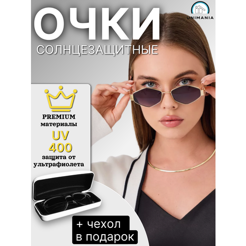 фото Солнцезащитные очки , золотистый unimania