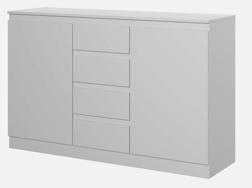 Изображение товара Штерн (STERN) комод Т-4, 140,3 х 89,5 х 43,3 см, 4 ящика, 2 двери, ЛДСП, Белый