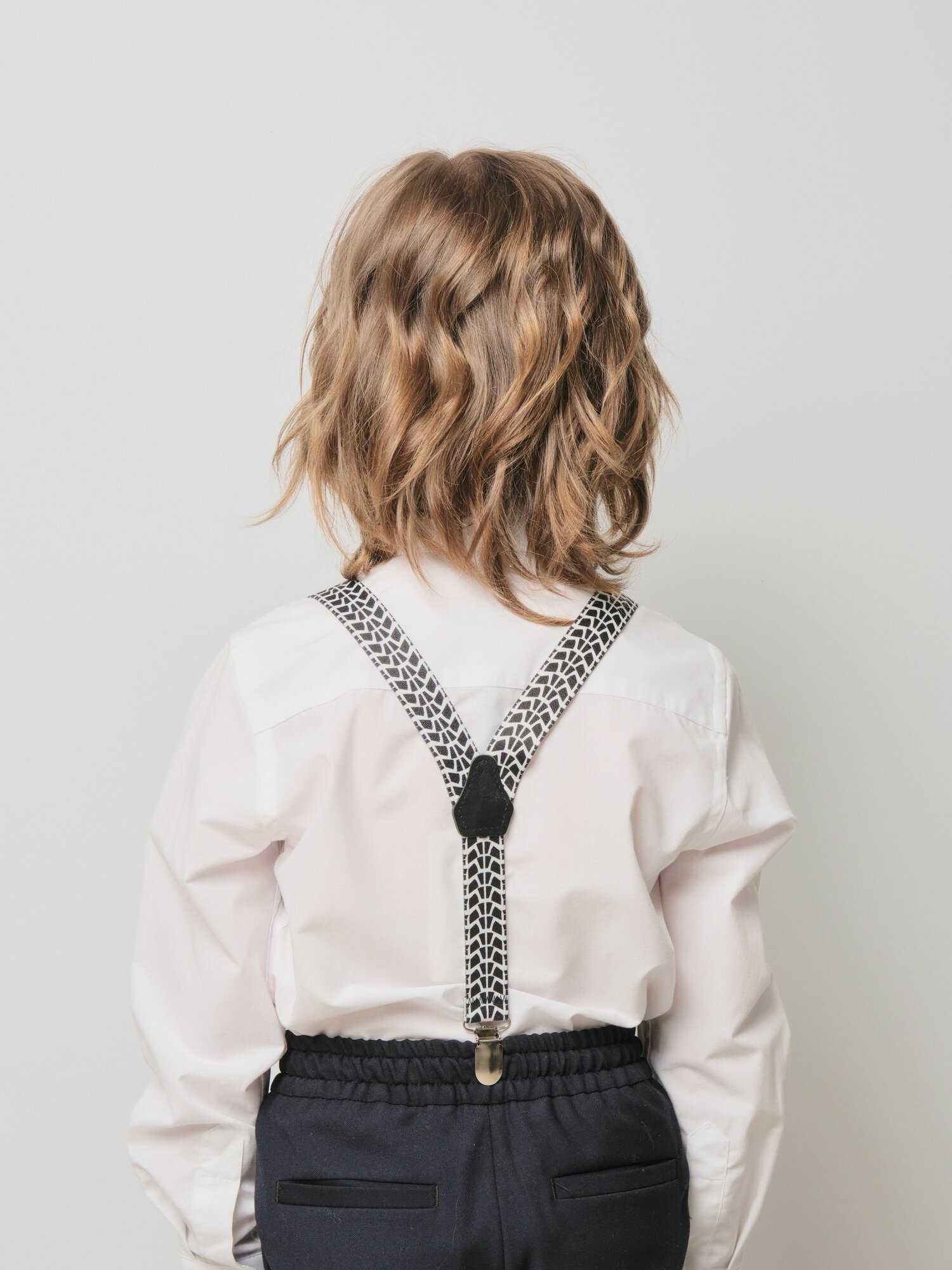 Подтяжки Андерсен для детей, размер 105-125, черный/белый — фото 1