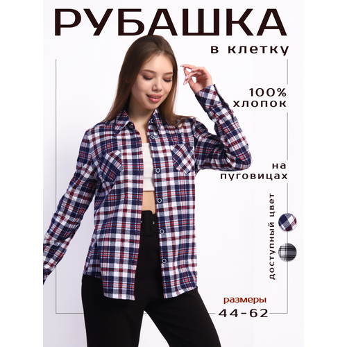 фото Рубашка надежда, размер 48, красный