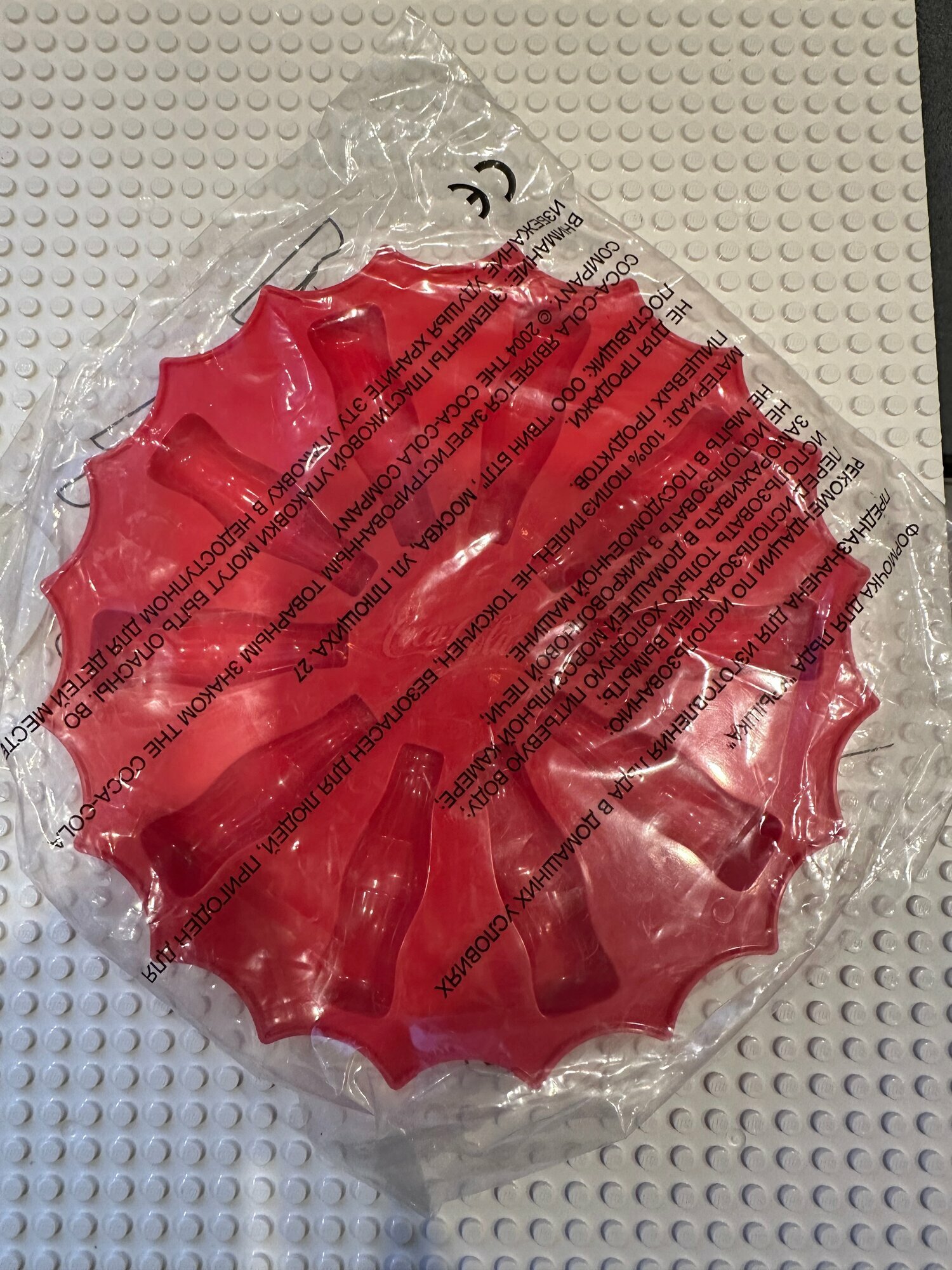 Форма для льда Coca-Cola, круглая, пластик, красная