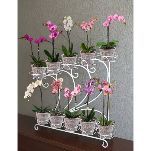 Подставка для цветов на подоконник на 10 горшков, для орхидей, высота 73см.