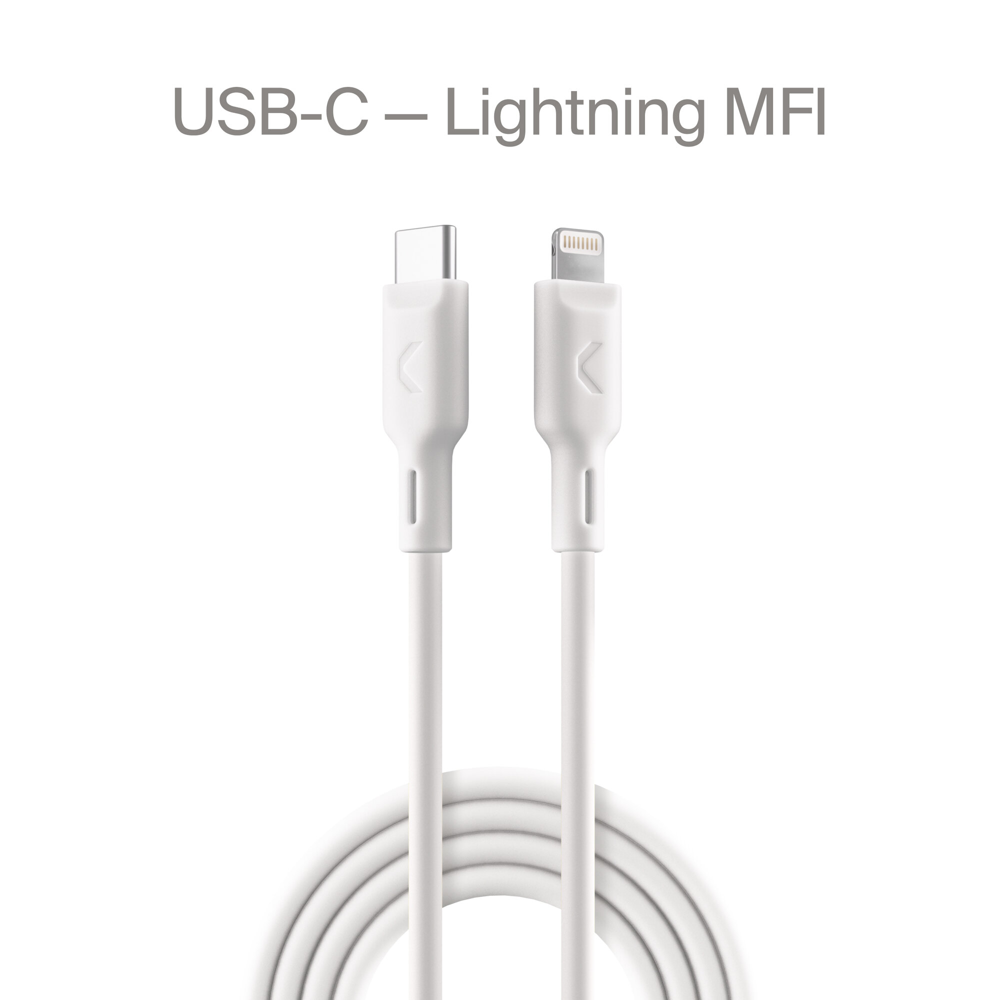 Кабель COMMO Jelly USB Type-C - Lightning MFI, 2,2 м White (белый)