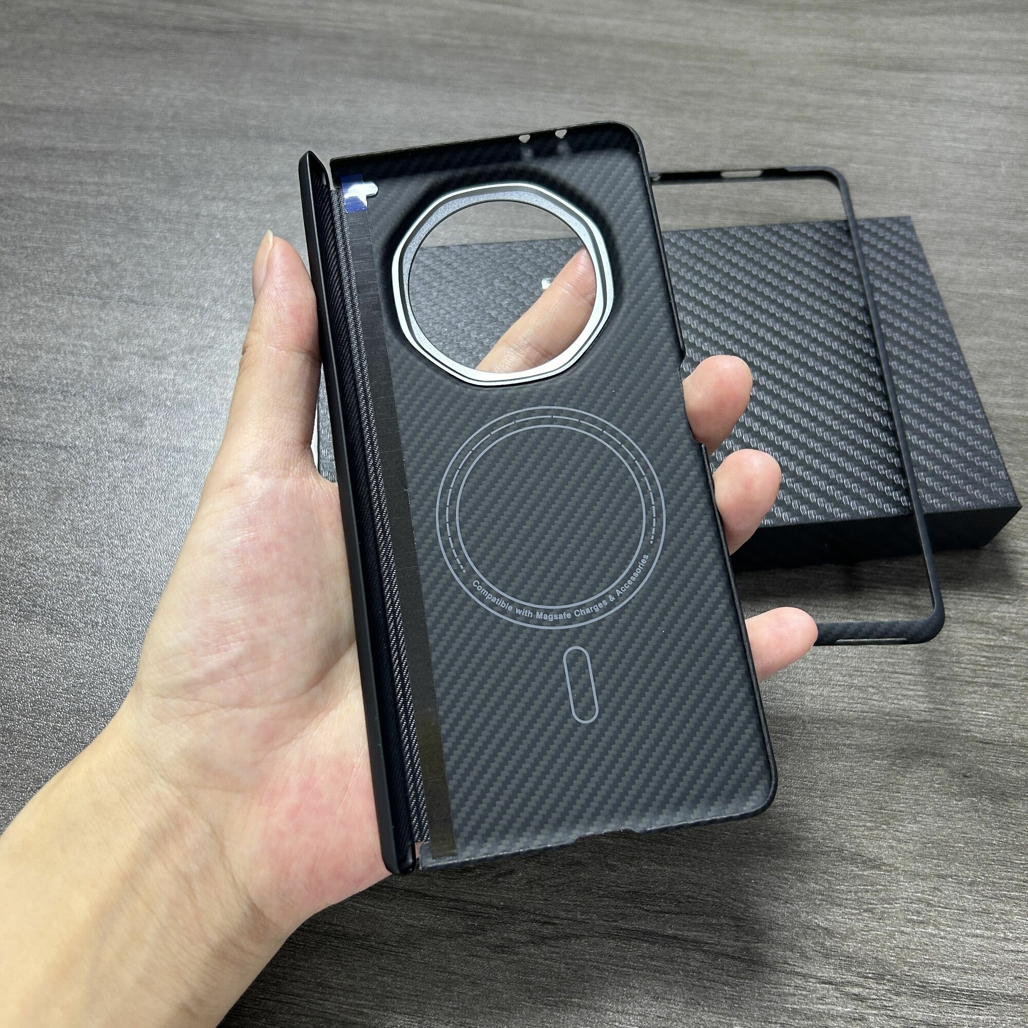 Чехол Real Carbon Honor Magic V3, Ультратонкий чехол из углеродного ...