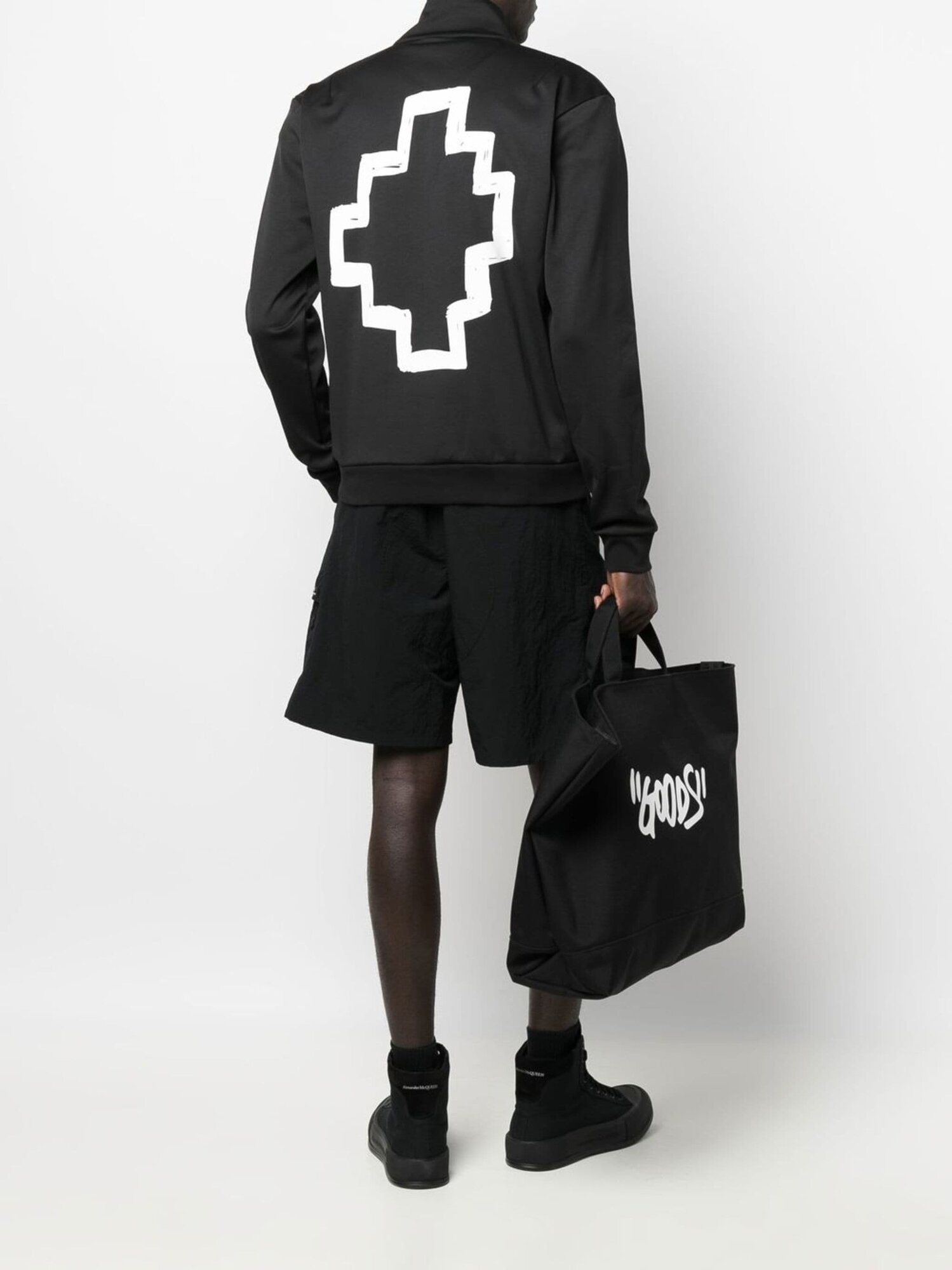 Куртка MARCELO BURLON Tempera Cross, размер S, серый