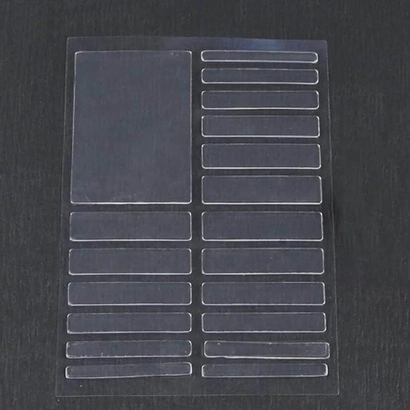 Регулировочные наклейки, для колец, силикон, прозрачные, 19 шт.