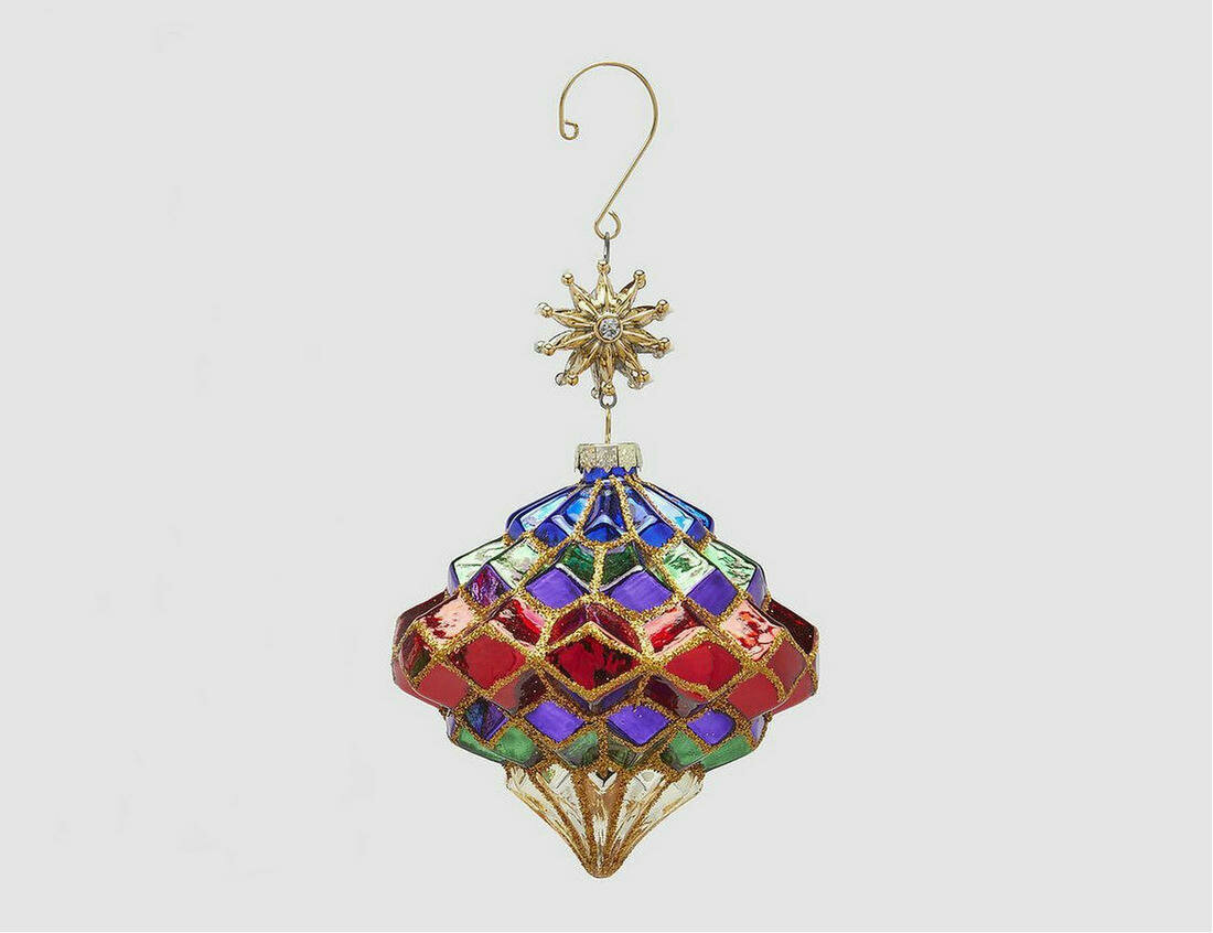 Ёлочное украшение, стекло, 15 см, EDG