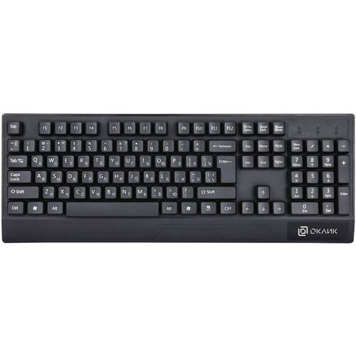Клавиатура Oklick 115M черный USB подставка для запястий 1678098 114400₽