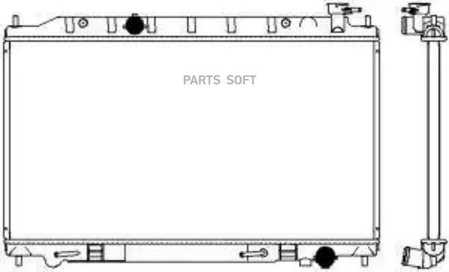 SAKURA 33411069 Радиатор, 24 мм NISSAN TEANA 06-08 33411069