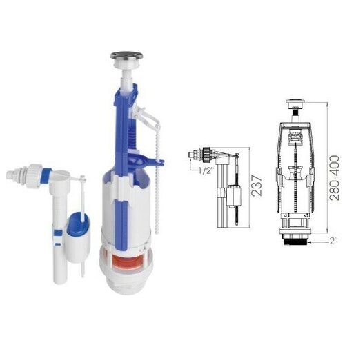 Сливная арматура для унитаза AV ENGINEERING (AVE129701E) сливная арматура бачок унитаза