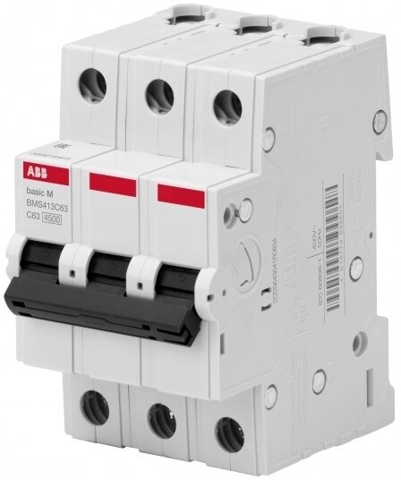 Выключатель автоматический ABB, 3P, 20A,C, 4,5кА, BMS