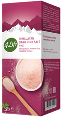 4Life соль гималайская розовая мелкий помол, 500 г, 500 мл, картонная коробка