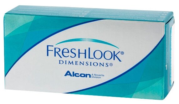 Alcon оттеночные контактные линзы FreshLook Dimensions (2шт) -2.5, 8,6 caribbean aqua