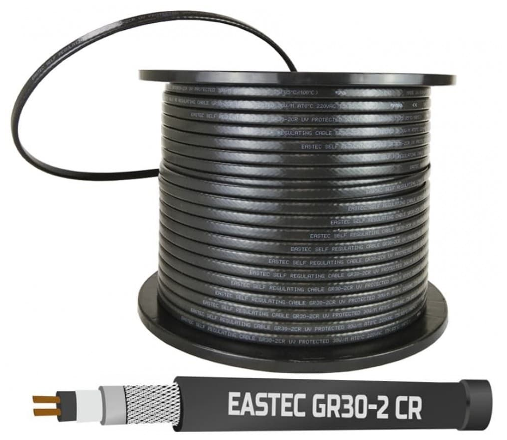 EASTEC GR 40-2 CR, M=40W греющий кабель с УФ защитой, 40 Вт/м на отрез от 1 пог. м