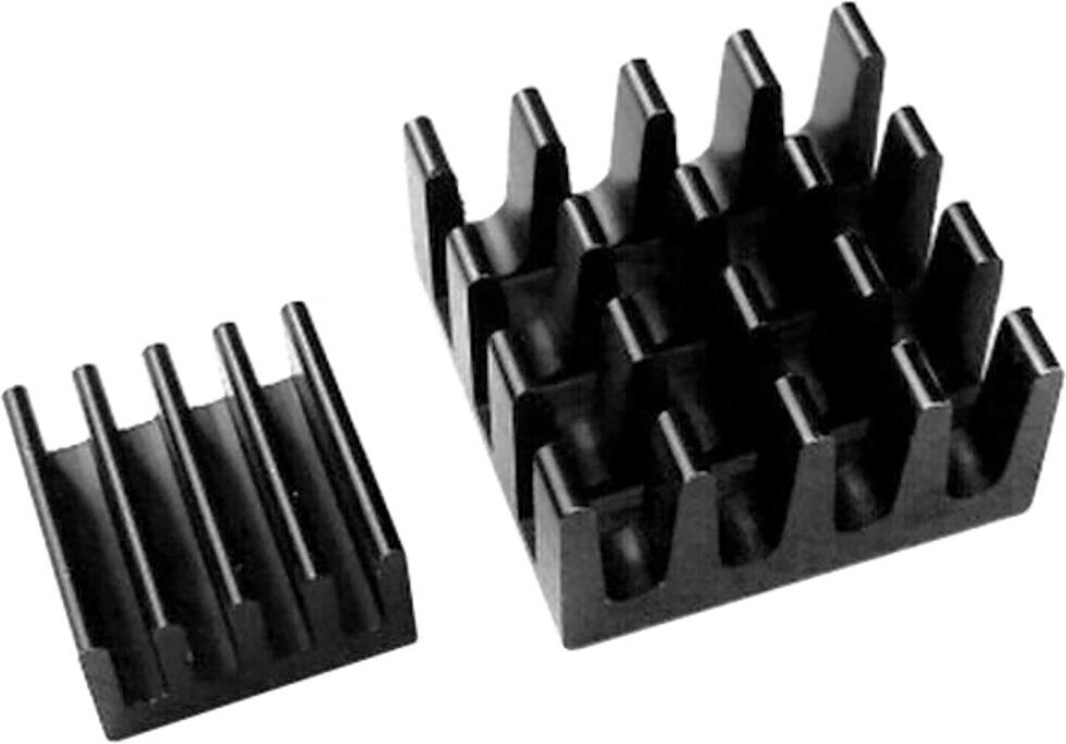 Радиатор ACD RA027 Набор радиаторов ACD Black Aluminum Heat Sink set (14*14*7mm + 9*9*5mm) for Raspberry Pi3 B, Pi3 B+, Pi4