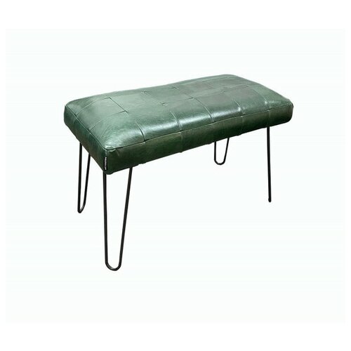 Банкетка Лейд 800*400 натуральная кожа, цвет зеленый №3