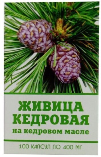 БАД Живица кедровая на кедровом масле 400 мг №100 капсул