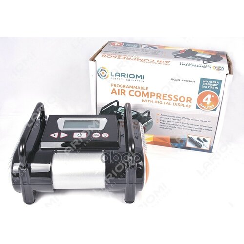 Компрессорвоздушный Автомобильный С Цифровым Дисплеем, 12V, 100Psi, 25Лмин, 7Атм LARIOMI арт. LAC30001