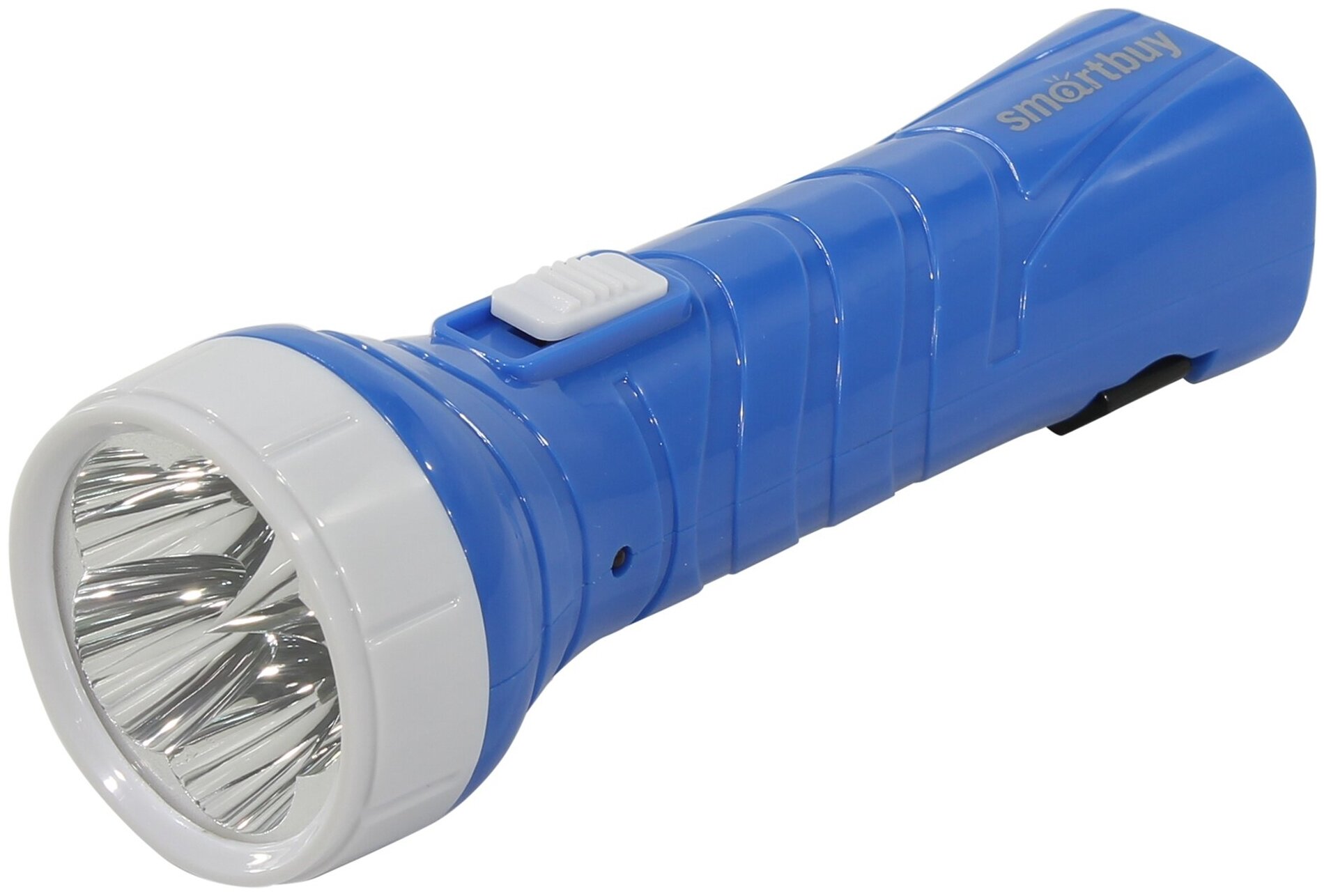 Аккумуляторный светодиодный фонарь 5 LED с прямой зарядкой Smartbuy синий (SBF-99-B)/150