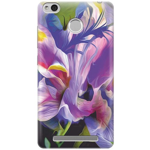 фото Cиликоновый чехол на xiaomi redmi 3 pro / сяоми редми 3 про с принтом "цветочная абстракция" gosso
