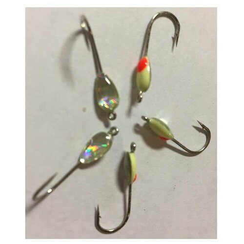 Мормышка корюшиная Smelt Glow EM002 010 размер 65 крючок 10 5шт 600₽