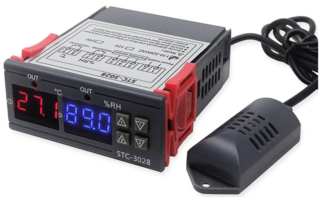 STC 3028 электронный, программируемый, светодиодный, цифровой, контроллер универсальный для /инфракрасного отопления/температуры/инкубатора/ терморегулятор/гигростат Powergiant реле нагрева охлаждения 110 220 В