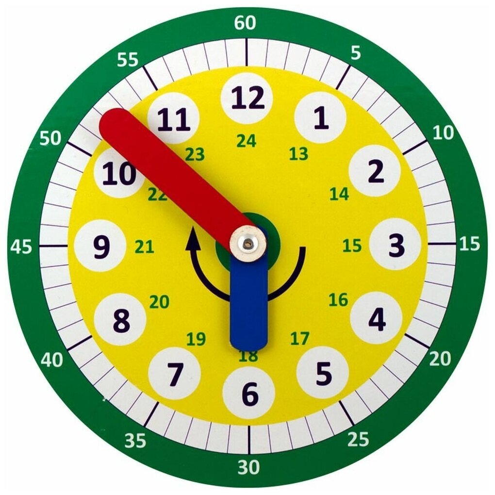 Обучающая игра "Часы Никитина", 24 часовой циферблат, знакомство с часами, формирование представления о времени