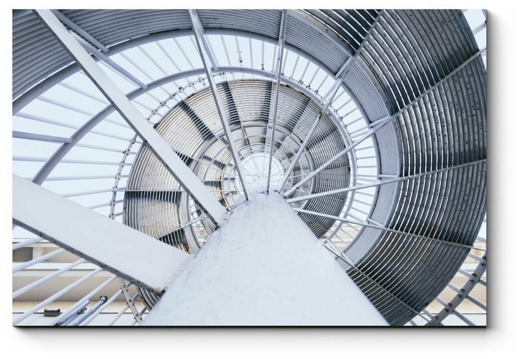 Модульная картина Стальная спиральная лестница30x20