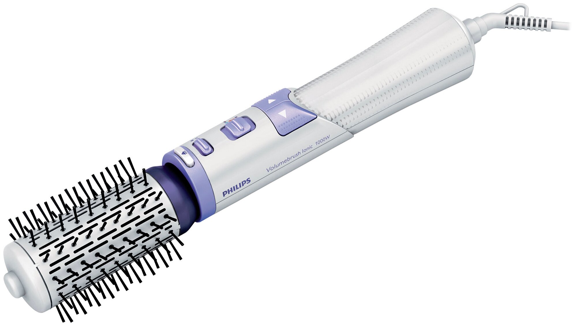 Фен-щетка Philips HP8665 Dynamic Volumebrush, белый/фиолетовый