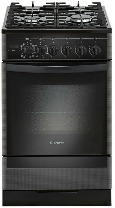 Плита комбинированная GEFEST 5502-03 0044 55 л газ-контроль горелок черный